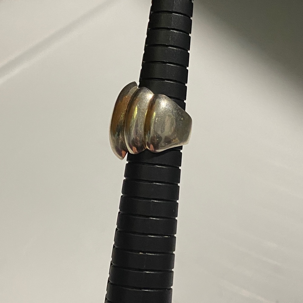 Abstract Sterling Silver Statement Ring - image 2